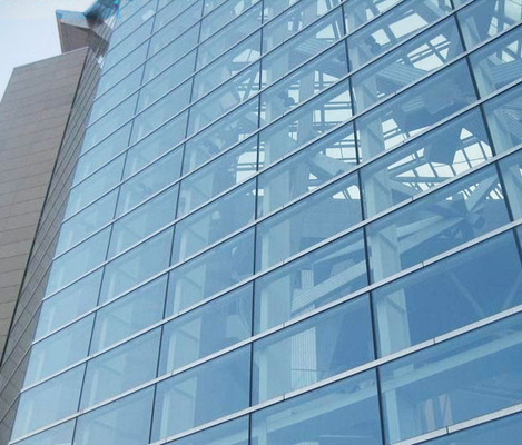 Double Glazed Unitized Glass Curtain Wall with 8mm+12A+8mm coated glass
