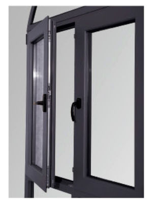 Vidrio moderado que substituye el marco de aluminio doble Windows ISO gris oscuro 9001/CE