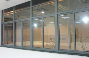 Oficina Grey Single Glass Slider Window oscuro/ventana de desplazamiento interior horizontal