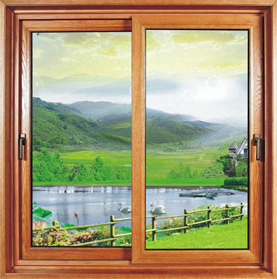 Hogar de la cocina que resbala la capa del polvo de la ventana de marco/la ventana doble de cristal reflexiva del resbalador