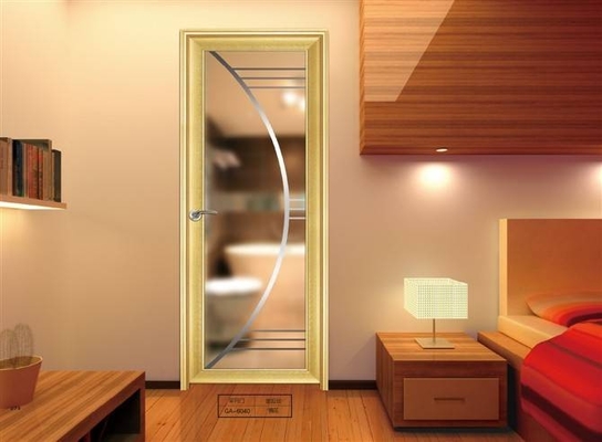 Retrete, puertas de aluminio de cristal de la cocina/puertas de cristal dobles decorativas