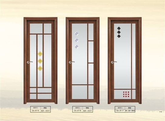 1,4 milímetros despejan la puerta de aluminio interior de cristal del marco con diseño de la parrilla