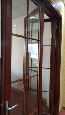 Interior plegable de cristal de aluminio insonoro esmaltado doble del balcón de las puertas